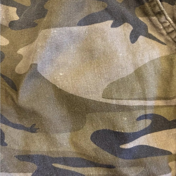 JOHNNY WAS Vella Camo-Print Cropped Linen Pants Size XS - Picture 9 of 10